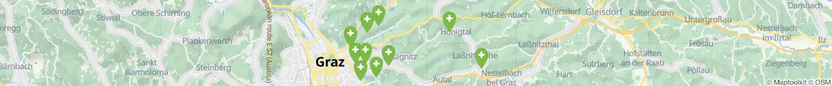 Kartenansicht für Apotheken-Notdienste in der Nähe von Kainbach bei Graz (Graz-Umgebung, Steiermark)